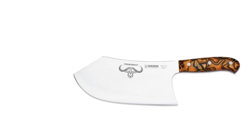 Schlachtermesser / Hackbeil Butcher No 1, 22 cm, Acryl, spicy orange, PremiumCut, Giesser, made in Germany