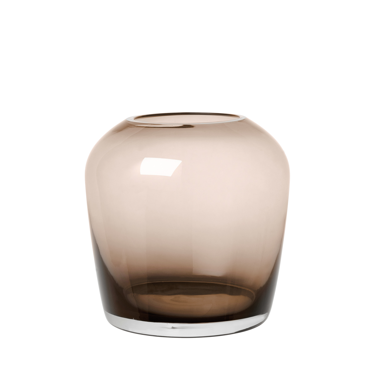 Vase -LETA- Coffee Size L, Ø 15 cm. Material: Glas farbig. Von Blomus.
