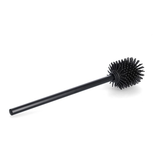 WC-Ersatzbürste, TPR/Edelstahl, schwarz / Maße: Ø 7,5x40 cm