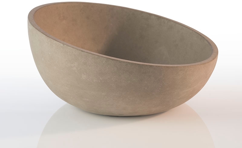 APS Schale SIERRA, Beton, Inhalt: 1,1 Liter, Durchmesser: 220 mm, Höhe: 60 mm, mit möbelschonender Unterseite