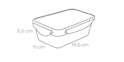Dose FRESHBOX 0.5 l, rechteckig