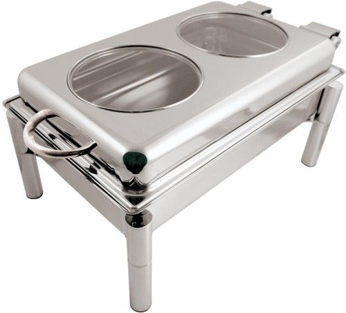 Sambonet Buffet Atlantic Edelst.Glas US eckig Speisenwärmer ABS 56