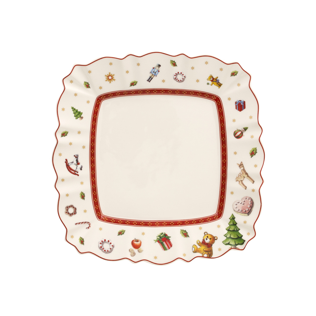 Villeroy und Boch Frühstücksteller eckig - Maße: 22,5 x 22,5 x 3,3 cm / Ser.: Toy's Delight