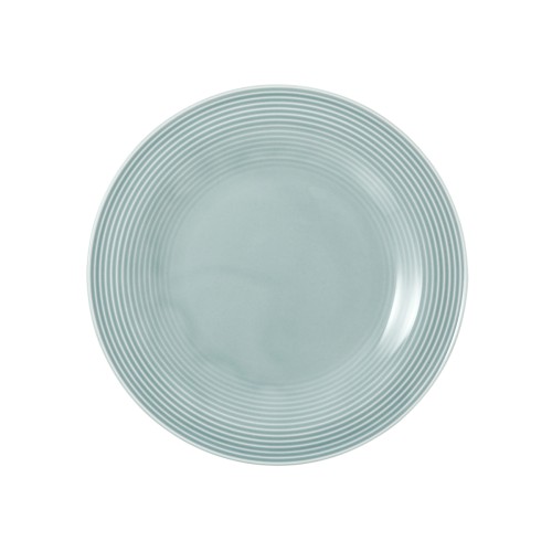 Seltmann Frühstücksteller rund 23 cm, rund mit Relief, Form: Beat, weiss Arktisblau, hohe Kantenschlagfestigkeit, Made in Germany