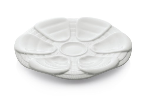 Austernteller. Porzellan. für 6 Austern.