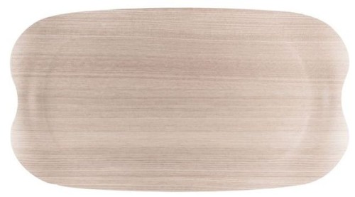 Roltex Speisetablett Earth Wave, 43 x 23 cm, helles Holz, rutschfest