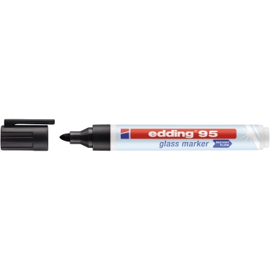 edding Glasboardmarker 95 1,5-3mm schwarz Rundspitze