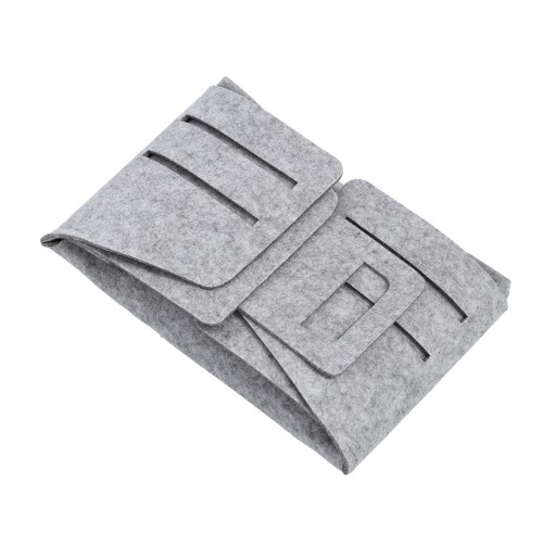 Aufbewahrungskorb, Filz, grau. Länge: 360 mm. Breite: 222 mm. Höhe: 250 mm