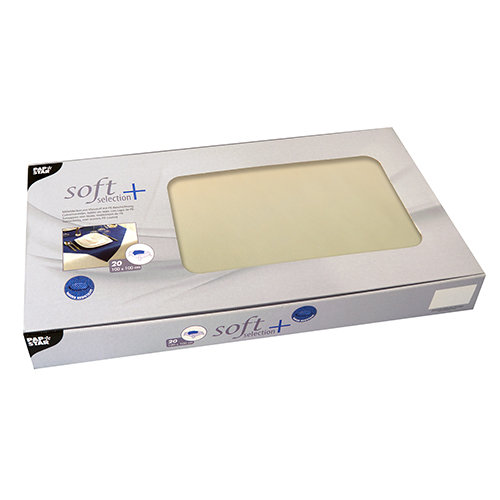 PAPSTAR 20 Mitteldecken, stoffähnlich, Vlies soft selection plus 100 cm x 100 cm champagner