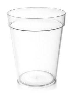 Roltex Becher mit glatter Oberfläche und 340 ml Füllvermögen, durchsichtig