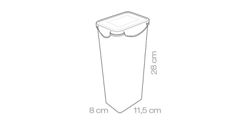 Dose FRESHBOX 2.0 l, hoch