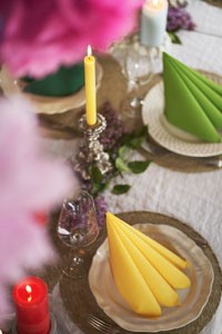 Bio Dunisoft-Servietten 40 x 40 cm, 1/4 Falz, gelb, 60 Stück