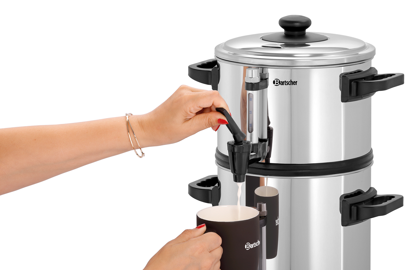 Bartscher Milchdispenser-Aufsatz PRO II 40-60 |Ein-/Ausschalter: Nein | Maße: 31 x 29 x 17,5 cm.Gewicht: 0,9 kg