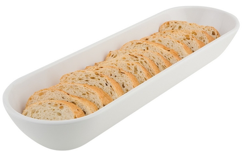 Schale -PURE- 51 x 15,5 cm, H: 7,5 cm Melamin, weiß, 2,4 Liter spülmaschinengeeignet stapelbar nicht mikrowellengeeignet