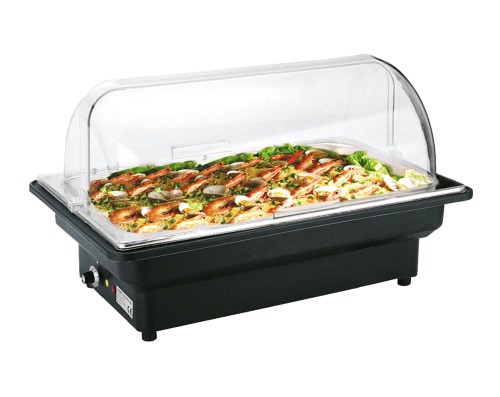 Elektro Chafing Dish. mit PC Roll Top Deckel. Kunststoff. mit Regelthermostat, GN
