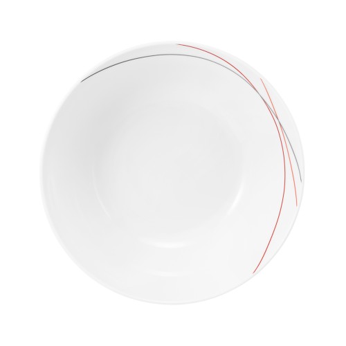 Seltmann Schüssel rund 24 cm, rund, Form: Community, Dekor: 57402 Red Line, hohe Kantenschlagfestigkeit, Made in Germany
