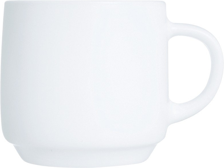 Arcoroc Intensity White Baril Obertasse 19cl, in der farbe Weiß, aus Opal, Stapelbar, Mikrowellen- und Spülmaschinen geeignet