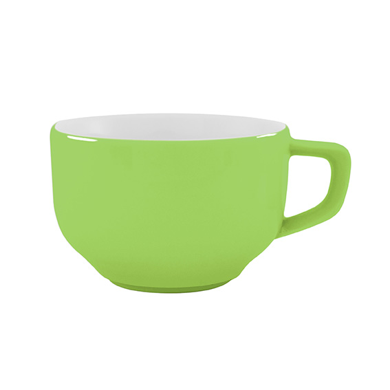 Obertasse 0,18 l - Form: Baristar - Dekor 78884, hellgrün - aus Porzellan. Hersteller: Eschenbach., "Made in Germany".