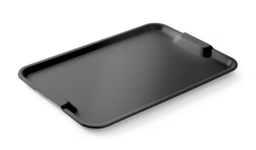 Serviertablett mit Griffen, grau, Euronorm 530x370 mm, PP