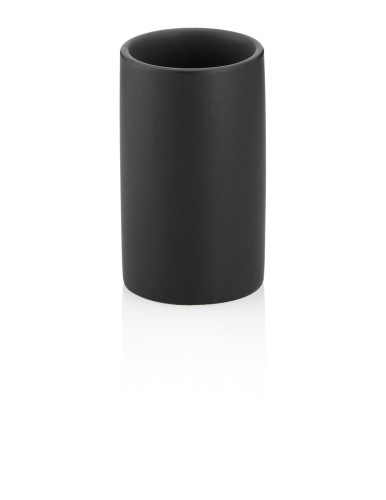 Kela Becher Matsi aus Keramik, schwarz, Höhe ca. 110mm, Ø 70mm
