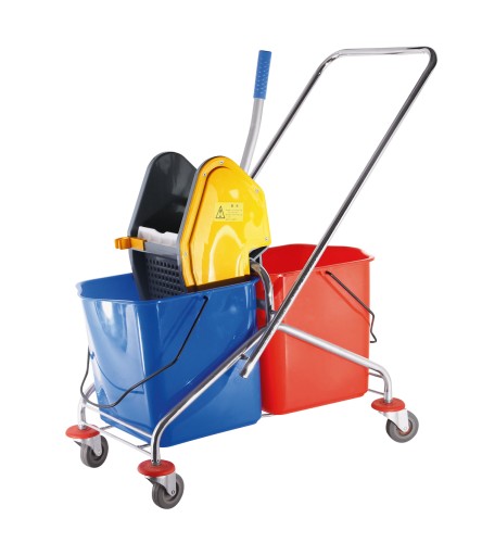 Doppelfahreimer. Kunststoff. 4 schwenkbare Rollen ohne Feststeller, mit abnehmbaren