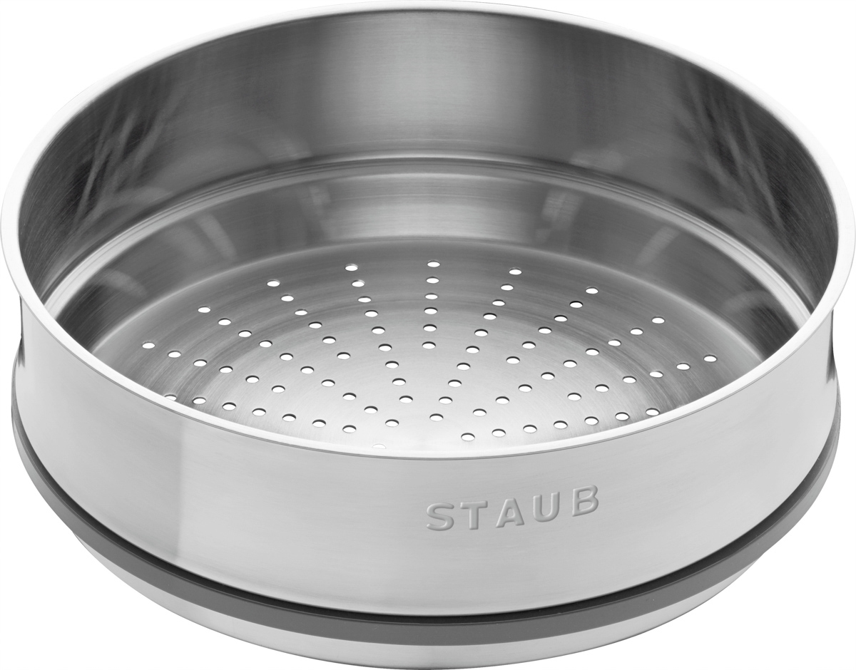 Dämpfeinsatz, rund, 24 cm, Edelstahl, Silber, Serie: (no series Staub). Marke: Staub
