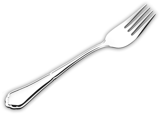 Menügabel CHIPPENDALE, Edelstahl 18/0, poliert, Länge: 19,7 cm.