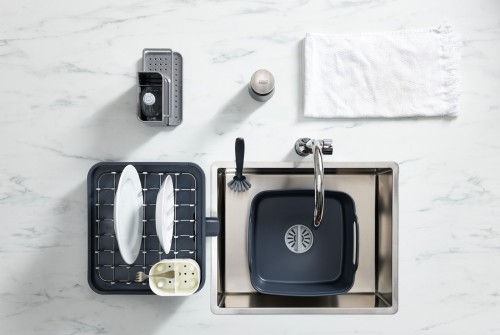 Joseph Joseph Caddy - Ordnungshelfer für das Spülbecken, klein - dunkelgrau