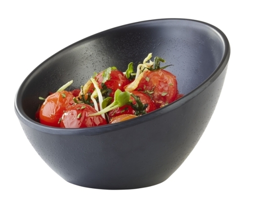 Schale -ZEN- Ø 10 cm, H: 7 cm Melamin, schwarz, Steinoptik 0,08 Liter spülmaschinengeeignet stapelbar nicht