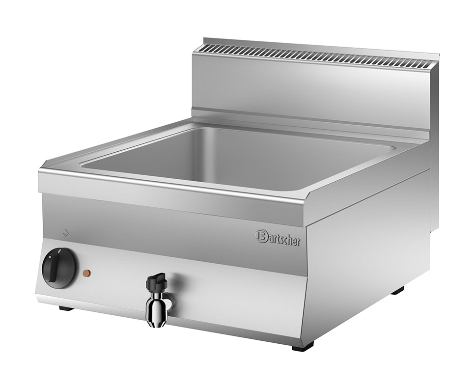 Bartscher Bain Marie 650, B600, 1/1GN+ 2x1/4 |Frequenz: 50/60 Hz | Maße: 60 x 65 x 29,5 cm.Gewicht: 18,6 kg