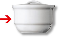 Unterteil zu Zuckerdose 0,15 ltr., Thomas TREND, Porzellan, uni weiss.