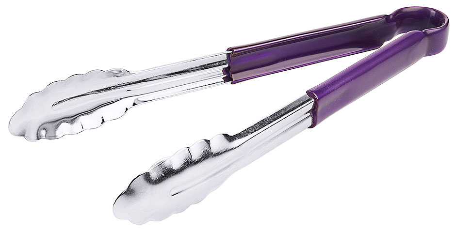 Küchenzange 30  HACCP aus Edelstahl in der Farbe violett Länge: 30 cm