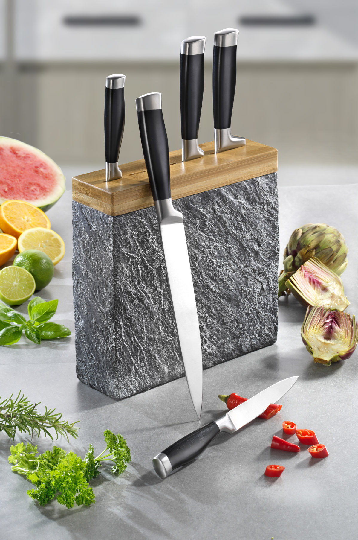 Messerset DISCOVERY 5-teilig, mit Messerblock