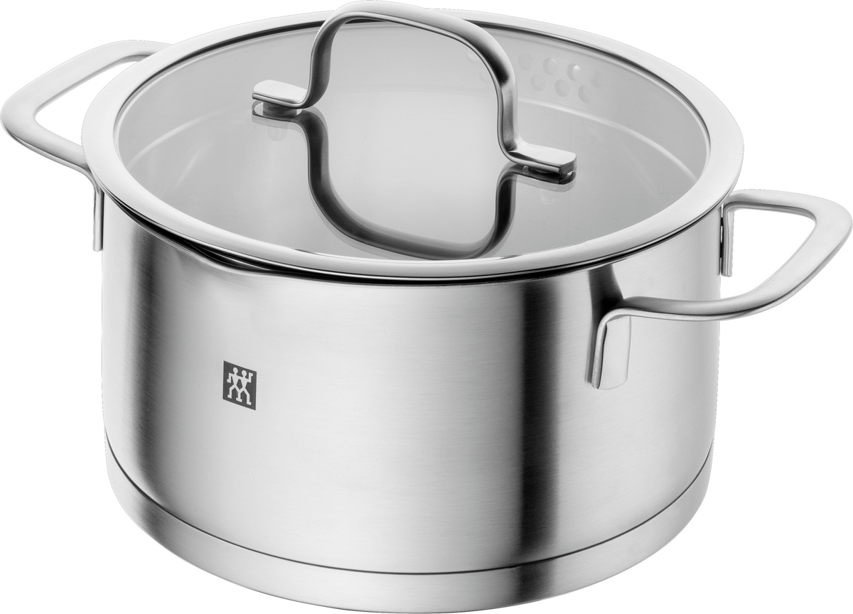 Bratentopf, 20 cm, rund, Edelstahl, Serie: TrueFlow. Marke: ZWILLING