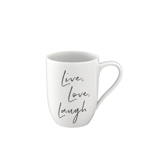 Villeroy & Boch Statement Becher mit Henkel Live Love Laugh, Inhalt: 0,34 l