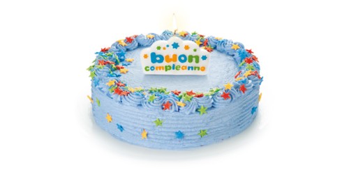 Tortenkerze DELÍCIA KIDS, Buon compleanno, blau