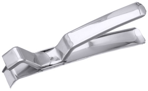 Zange für Pizzableche aus Edelstahl 18/10, hochglänzend, mit Feder, zum Greifen heißer Back- und Pizzableche Länge: 19 cm