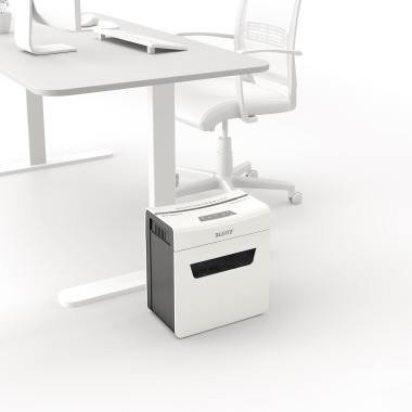 Leitz Aktenvernichter IQ 6X Protect Premium P-4 Partikelschnitt weiß