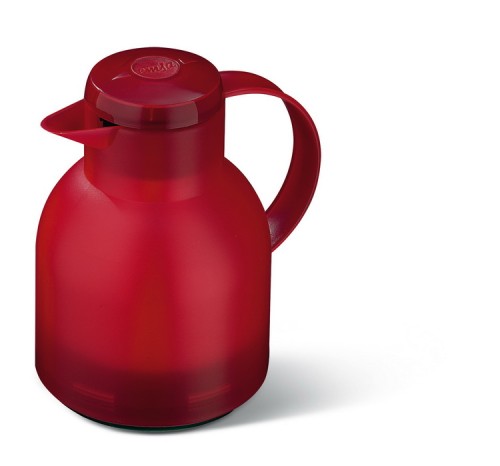 Emsa Isolierkanne Samba 1 l Farbe: transluzent rot, Höhe: 21,5 cm