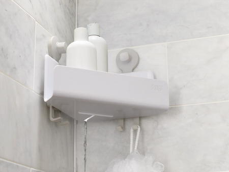 Joseph Joseph EasyStore Eck-Duschablage (2er-Pack) – Weiß