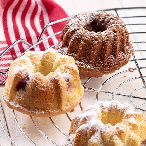 Westmark 6er Silikon-Küchlein-Backform »Trio«, rot