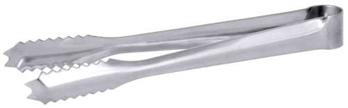 Eiszange aus Edelstahl , hochglänzend, fugenlos Länge: 18 cm