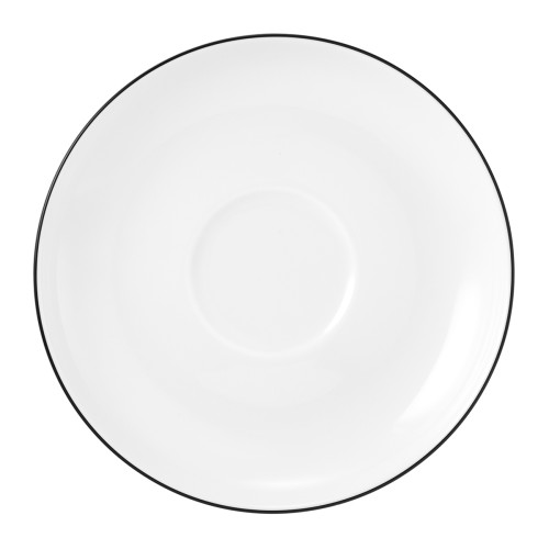 Seltmann Kombi-Untertasse 14,5 cm, rund, Form: Lido, Dekor: 10826 Black Line, hohe Kantenschlagfestigkeit, Made in Germany
