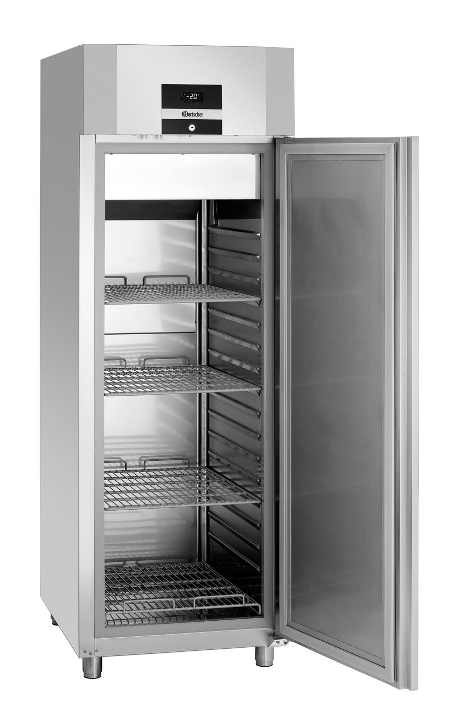 Bartscher Tiefkühlschrank 700 GN210 | Breite Zwischenablage: 530 mm | Maße: 70,5 x 89,5 x 2090 cm. Gewicht: 151 kg