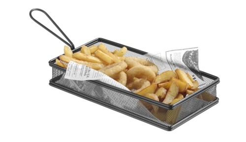 Miniatur-Frittierkörbe schwarz, 255x135x45 mm