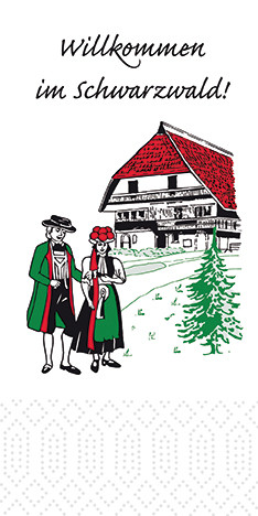 DUNI Zellt.-Serv.33x33 3lg 1/8 Schwarzwald 250 P. 250 Stück