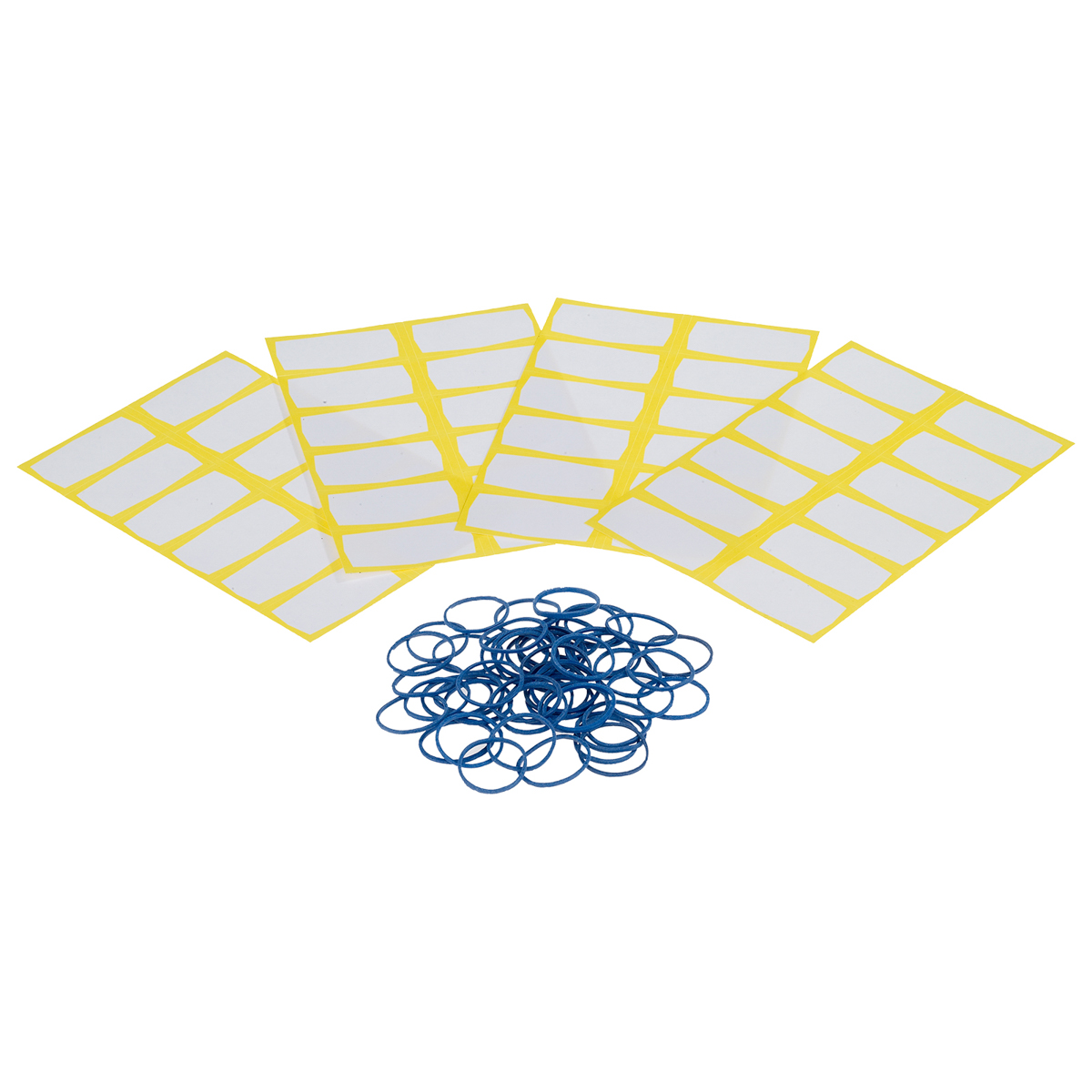 48 Gefriergutetiketten und Gummibänder