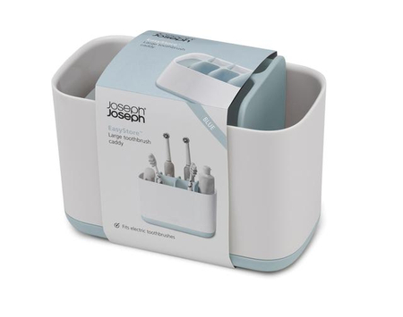 Joseph Joseph Easy-Store - Großer Zahnbürstenhalter - weiß/blau