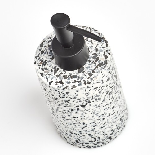 Seifenspender "Terrazzo", Polyresin. Ø: 77 mm. Höhe: 175 mm.