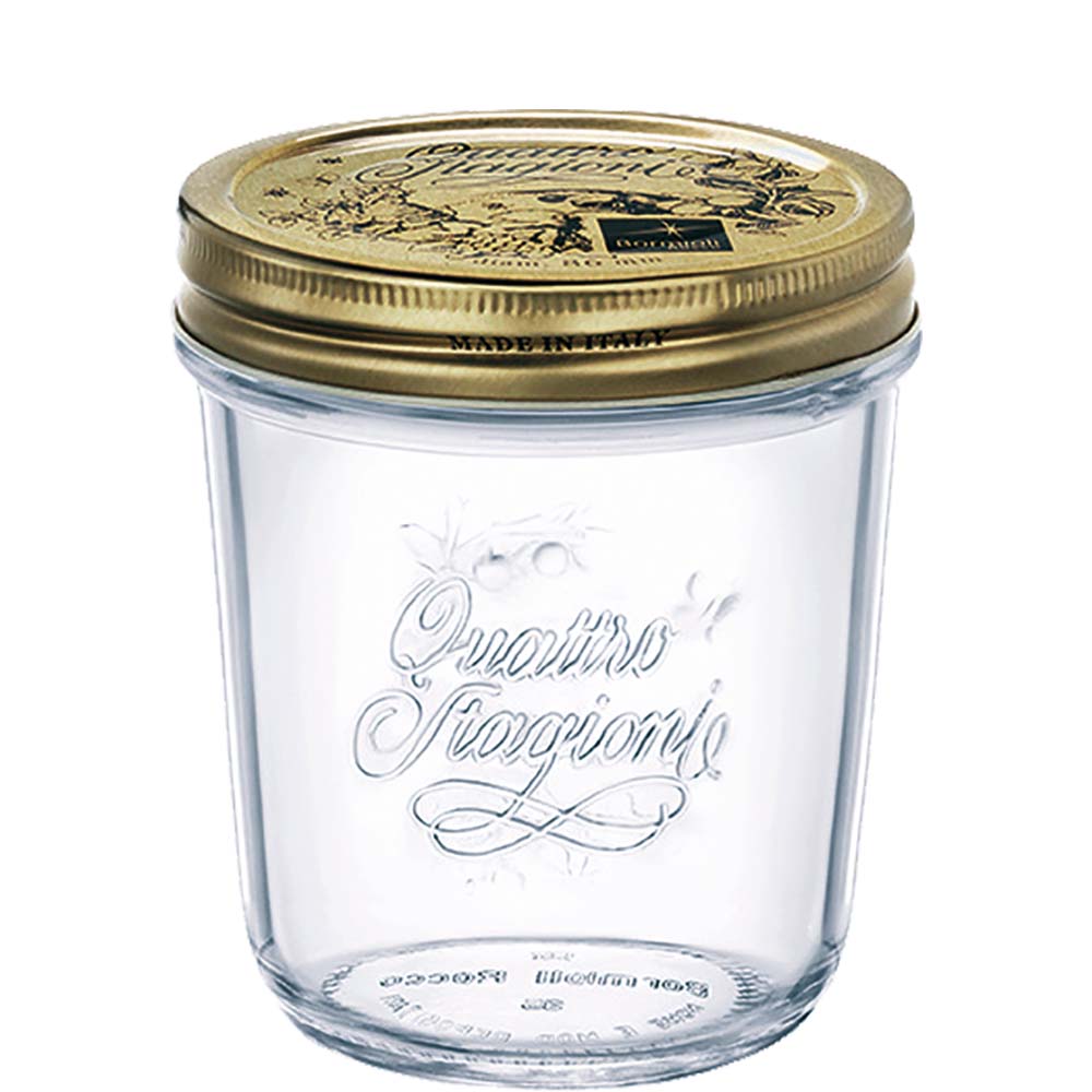 Quattro Stagioni Einmachglas 32cl * - mit Metallschraubverschluß - Bormioli Rocco Professional